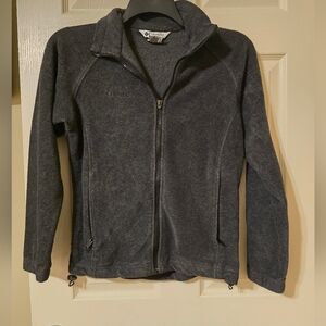Columbia fleece charcoal gray full zip jacket with pockets size S Small